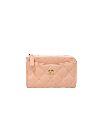 CHANEL ピンクキャビアスキンジッパーカードケース 56988 155892103