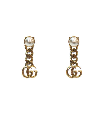GUCCI パール ダブル G ゴールド ピアス 57195 155893732