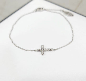 CARTIER 18k ダイヤ シンボル チェーン ブレスレット 18K ホワイトゴールド B6040400 142038692