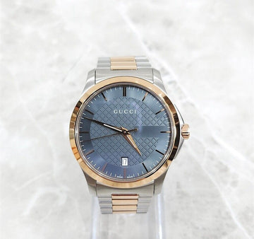 Gucci Black Plate Metal Combination Watch 38MM YA126446 149096891