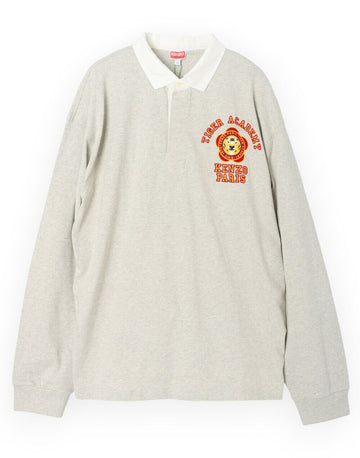 KENZO Tiger Academy Polo-Shirt Hellgrau FD65PO5294SI 93 60140042