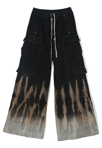 RICK OWENS JUMBO BELAS doppelte Cargo-Hose in Schwarz Terra 115072444