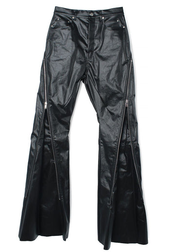 RICK OWENS ストレッチデニムコーティングパンツ ブラック RU01D3343 SCT 09 77455650