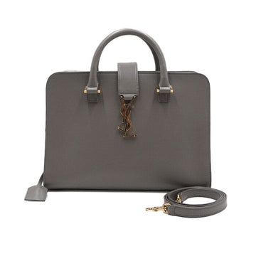 SAINT LAURENT グレー モノグラム カバス スモール トートバッグ 兼 ショルダーバッグ 472469 155928333