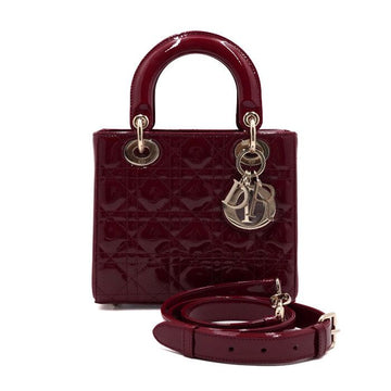DIOR レッド チェリー カナージュ ペイドント グロス レディ スモール ゴールド トートバッグ 兼 ショルダーバッグ クロスバッグ M0531OWCB 155928339