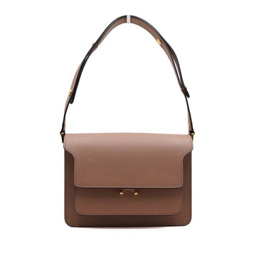 MARNI Damen Schultertasche TRUNK aus Saffiano Leder in Braun aa63663 155928348