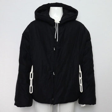 LOUIS VUITTON 1A5F6M ブラック バックロゴ スナップボタン パデッド アノラック メンズ パディングジャケット aa63507 155947371
