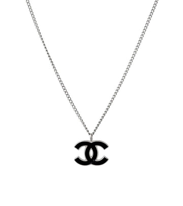 CHANEL ブラック CC シルバー ネックレス 56038 155955419