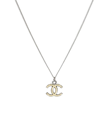 CHANEL アイボリー CC シルバー ネックレス 52615 155955463