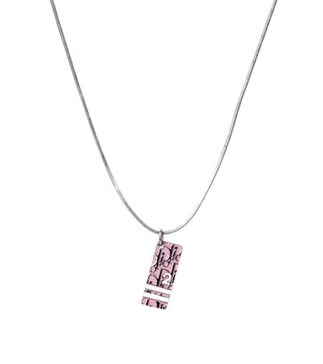 Dior Pink Trotter Silver Necklace 53620 155955473
