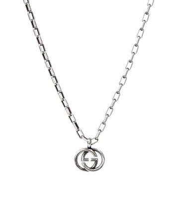GUCCI インターロッキング G シルバー ネックレス 56064 155955486