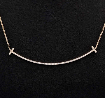 TIFFANY & CO ティファニー ダイヤ T スマイル ネックレス 7673121457 140961497