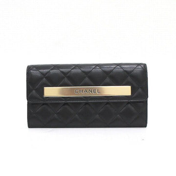 CHANEL Schwarz Lammleder Trendy CC Goldene Logo Klapp Geldbörse Damen A80981 155970833