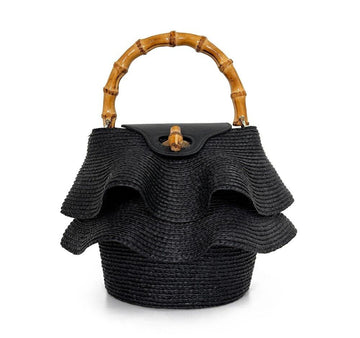 HELEN KAMINSKI Daydreamer Carlo S Ruffle Bamboo Totebag Schwarz 549R0ZUW 156003629