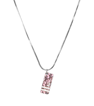 Dior Pink Trotter Silver Necklace 56900 156005357