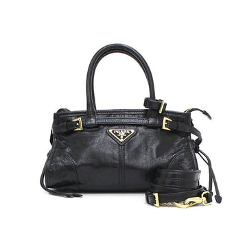PRADA Mini Leder Tote Bag und Schultertasche 1BA486 156010952