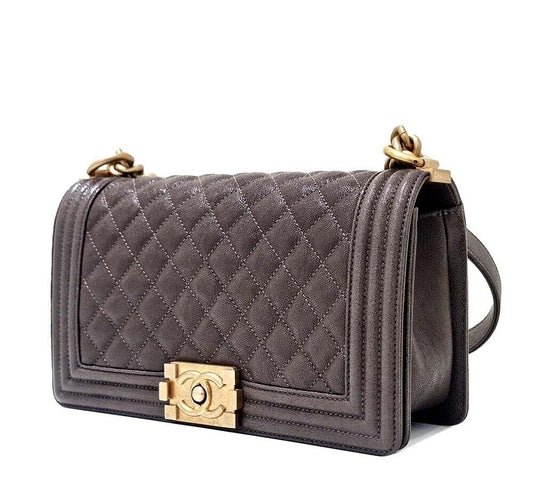 CHANEL キャビア ボーイバッグ ミディアム 7351187836 99036618