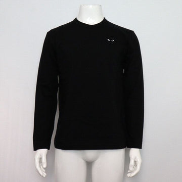 COMME DES GARCONS ブラックハートワッペンユニセックスロングスリーブTシャツ AXT120 156027040