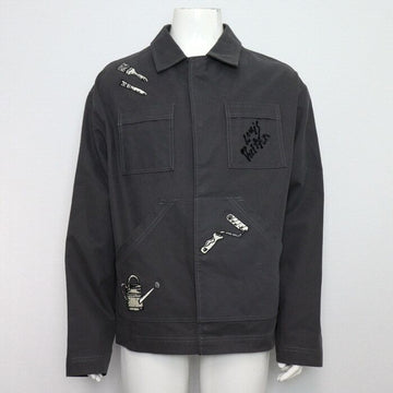 LOUIS VUITTON Multi-Tool Stickerei Herrenjacke Denim 1AB51G 156045076