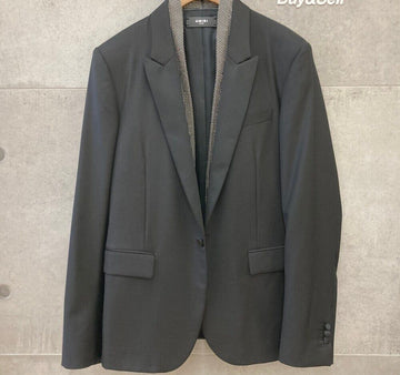 AMIRI Leather Stud Blazer Jacket Black E102241 148410323