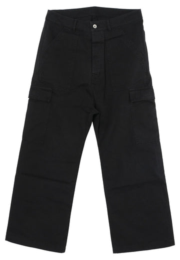 RICK OWENS DRKSHDW Baumwolle Twill Cargo Hose Schwarz DU02D2354 TW 09 124913649