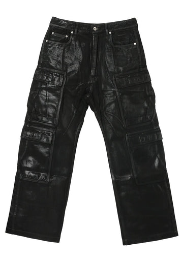 Rick Owens Black Foil Denim Double Cargo Pants DU01E3361 DCF 09 130793312