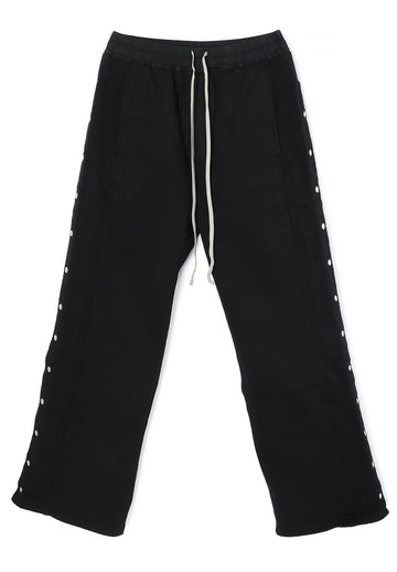 RICK OWENS ブラックコットンフリースプッシャーパンツDU02D2393 F 09 119024185