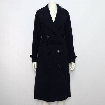 Burberry Women's Coat with Belt in Navy Wool Blend 8003443 156081136