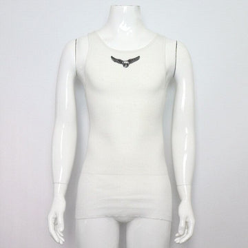 Chrome Hearts White Cotton Black Logo Print Sleeveless T-Shirt aa63555 156120018