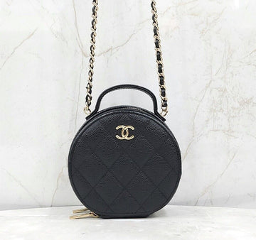 CHANEL CC Logo Caviar Small Vanity Top Handle Crossbody Bag 31 Series AP2502 149310785