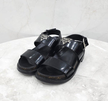 Louis Vuitton Metal Logo Flat Comfort Mule Sandals 138180673