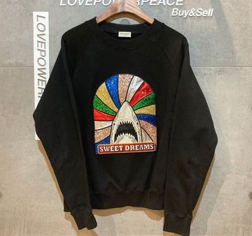 Saint Laurent Sweet Dream Shark Patch Sweatshirt Black 454167 148409686
