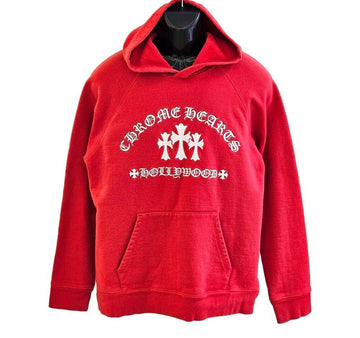 CHROME HEARTS セミタリー刺繍フーディ L レッド PR5LGYQ2 156172239