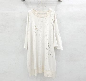 MAISON MARGIELA MM6 ディストレス オーバーサイズ スウェット Tシャツ 144578732