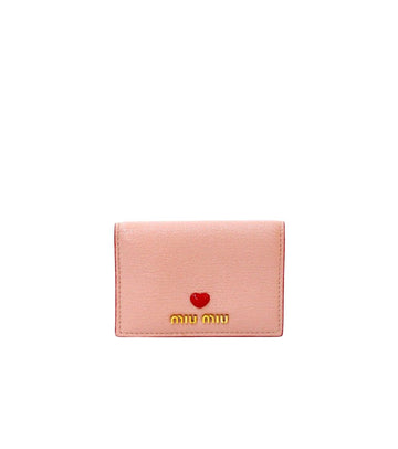 MIU MIU Rosa Madras Herz Geldbörse 56497 156177201