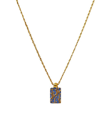 DIOR ブルーオブリークプレートゴールドネックレス 58632 156177236