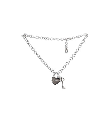 Dior Heart Lock Key Silver Bracelet 57418 156177702