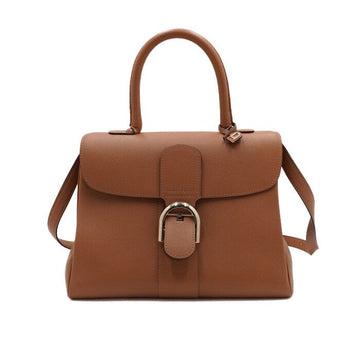 Delvaux Rodeo Calfskin Gold Brown Brillant MM Tote Bag and Shoulder Bag aa63845 156184624