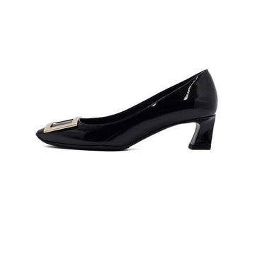 Roger Vivier Square Wide Heel Black Pumps 44815280D 156186860