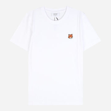 Maison Kitsune Fox Head Women's Short Sleeve T-Shirt White P100 156187291