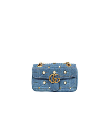 GUCCI Marmont Denim Umhängetasche 59235 156218837