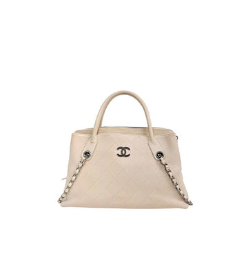 CHANEL Quilted Ivory CC 2WAY Bag 54911 156219214