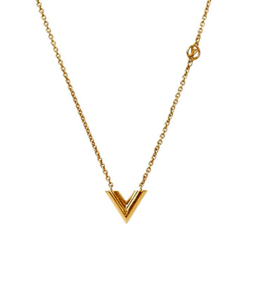 Louis Vuitton Essential V Gold Necklace 58724 156220307