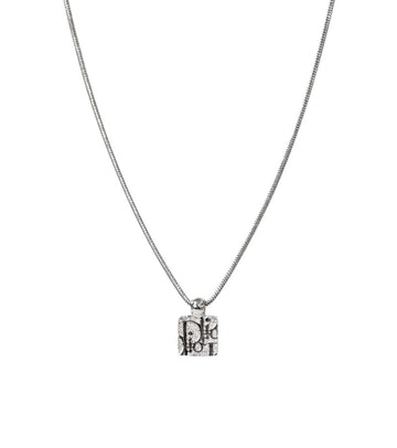 DIOR Cubic Oblique Plate Silber Halskette 58044 156220316