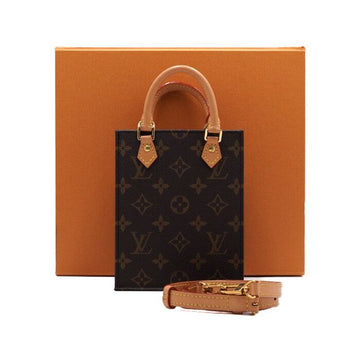 LOUIS VUITTON Petit Sac Plat Monogram Canvas Tote Bag und Schultertasche aa63898 156222625