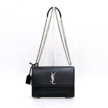 SAINT LAURENT Schwarz Mittel Sunset Monogramt Pouch-Kette Schultertasche und Crossbodybag 442906 156222640
