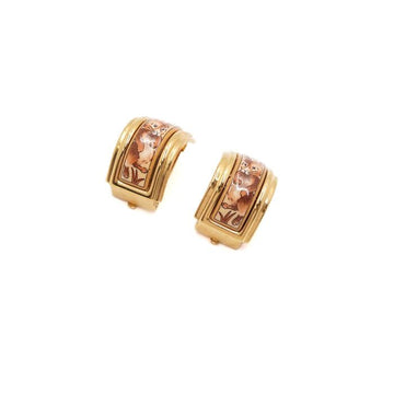 HERMES Enameled Rabbit Print Clip-On Earrings AA63950 156230628