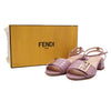 Fendi Pink Leather Sandals with Gold FF Logo 8X7091 156230974 [P]