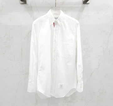 THOM BROWNE Weiße versteckte Drei-Streifen Hemd 149308005