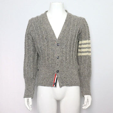 THOM BROWNE グレーウールカーディガンMKC486BY1506 156248030